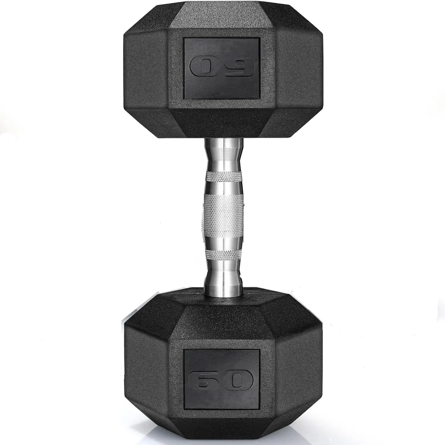 Rubber Hex Dumbbell Hand Weight, 30-75LB