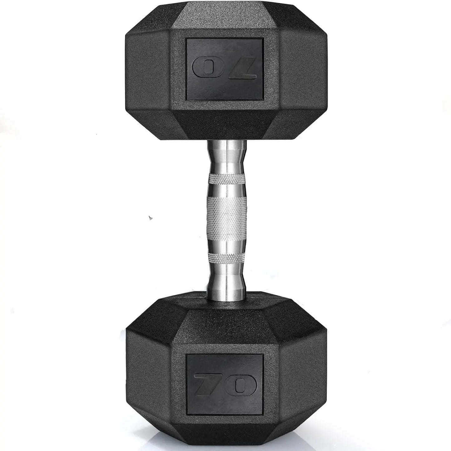 Rubber Hex Dumbbell Hand Weight, 30-75LB