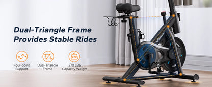 MERACH Exercise Bike Brake Pad/Magnetic Stationary Bike with Exclusive App