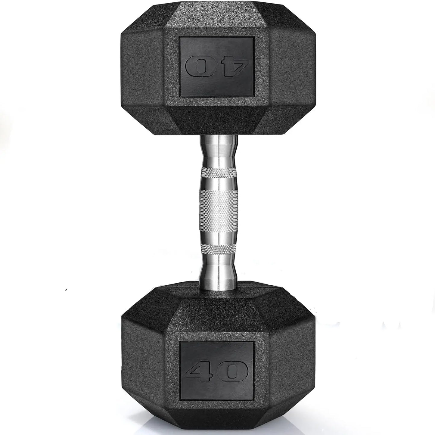 Rubber Hex Dumbbell Hand Weight, 30-75LB