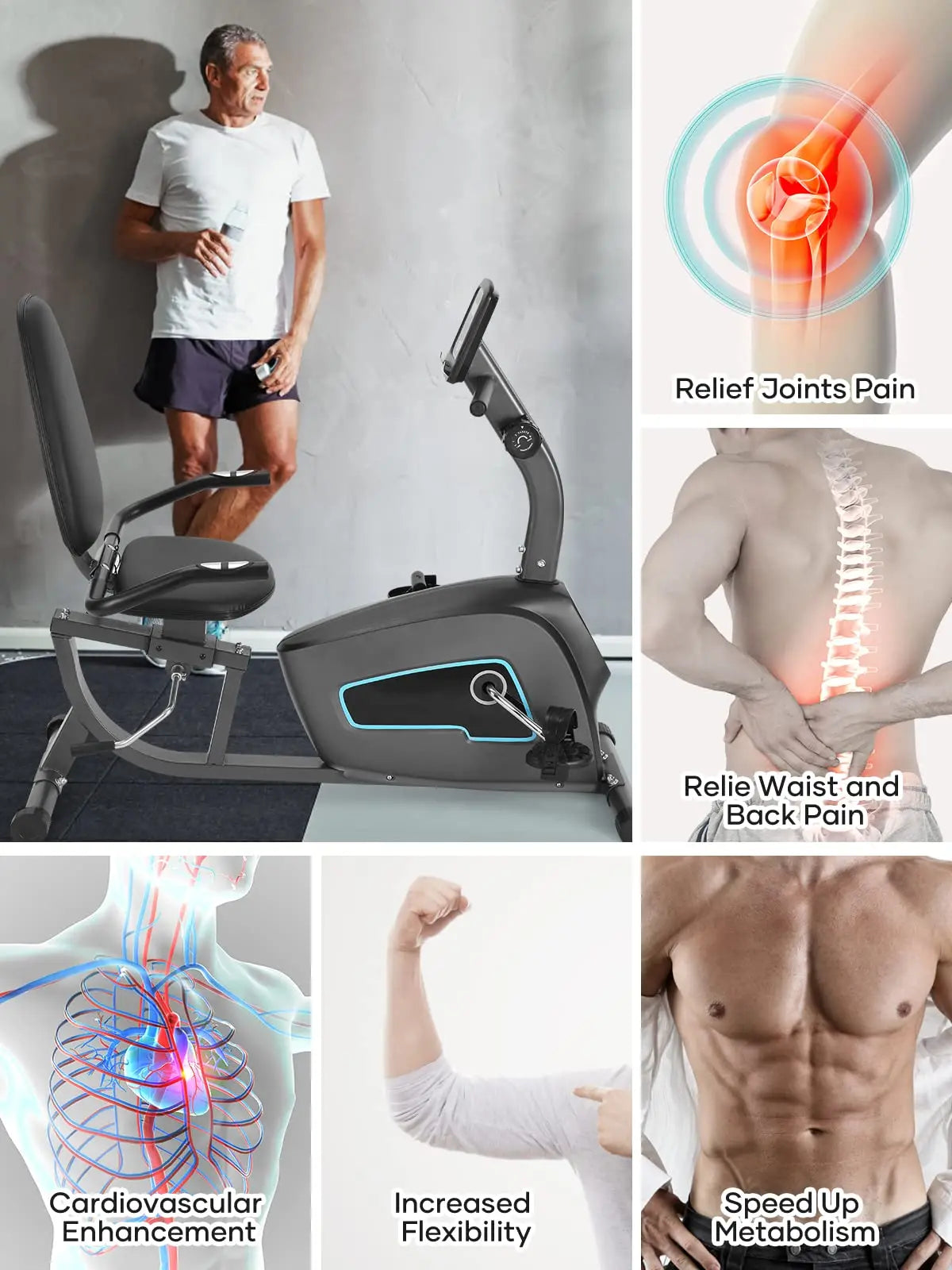 Recumbent Exercise Bike for Home Stationary Bike