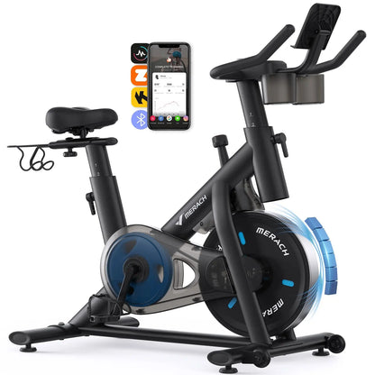 MERACH Exercise Bike Brake Pad/Magnetic Stationary Bike with Exclusive App