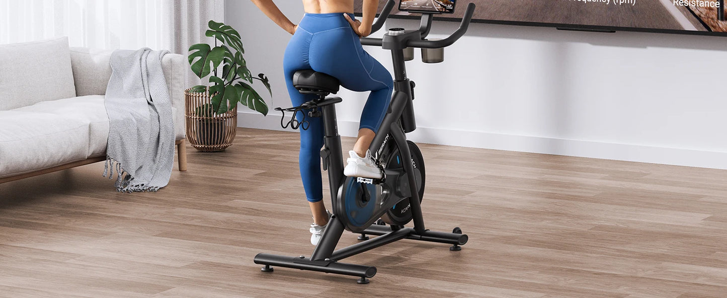 MERACH Exercise Bike Brake Pad/Magnetic Stationary Bike with Exclusive App