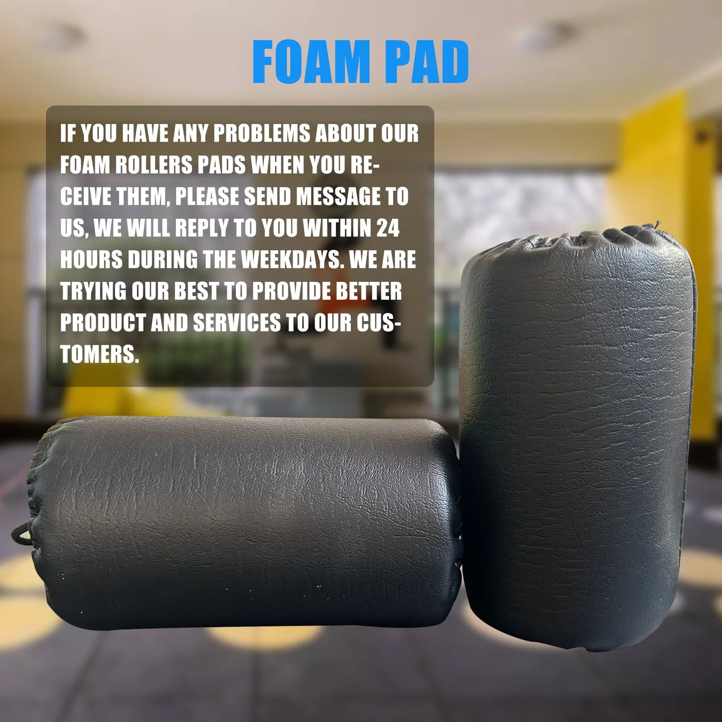 High Density Foam Roller Replacement Foam Foot Pads for Home Gym Exercise Machines Equipments, Weight Bench Curl Attachment
