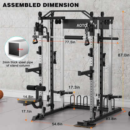 Training Squat Rack with Smith Bar