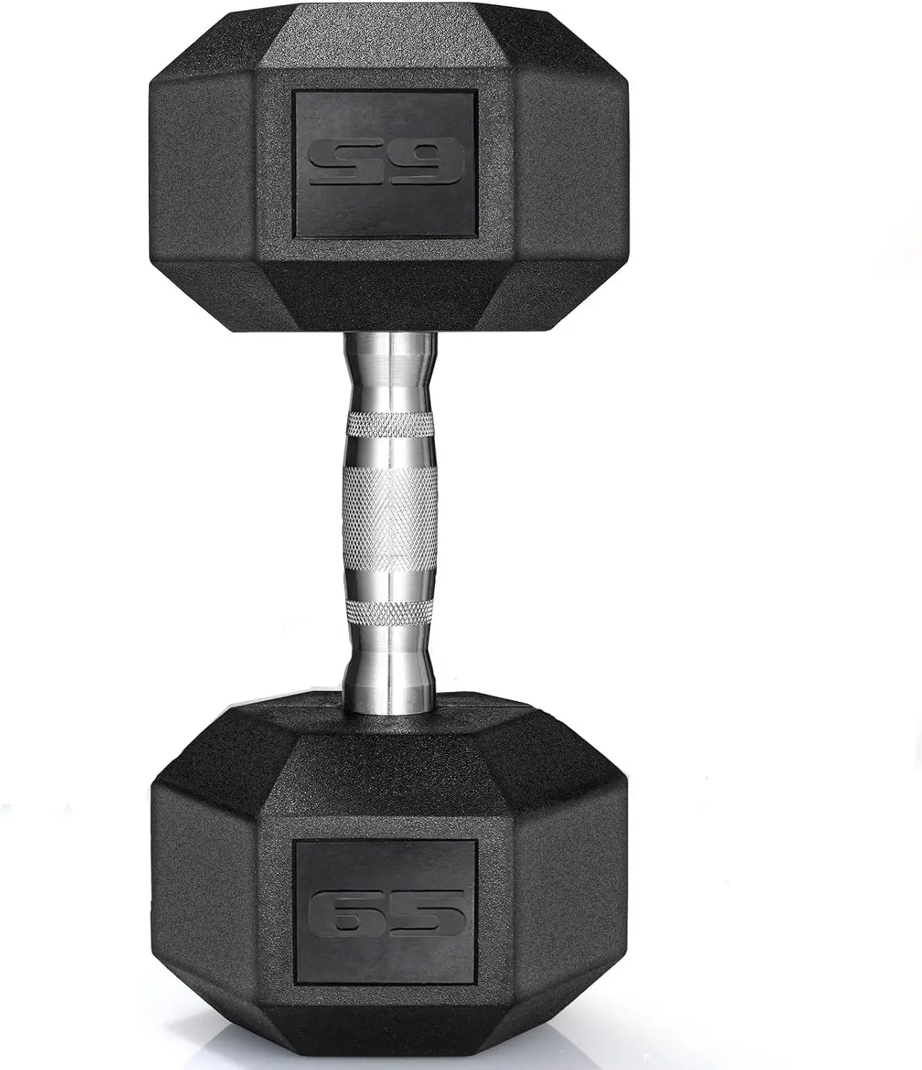Rubber Hex Dumbbell Hand Weight, 30-75LB