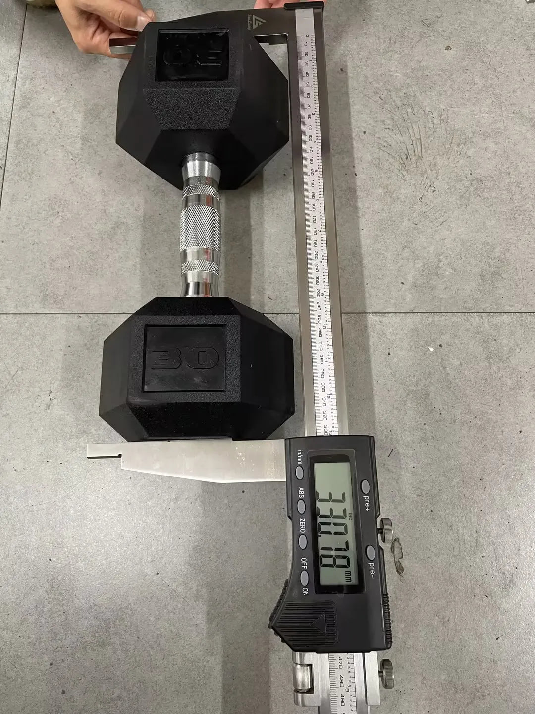 Rubber Hex Dumbbell Hand Weight, 30-75LB