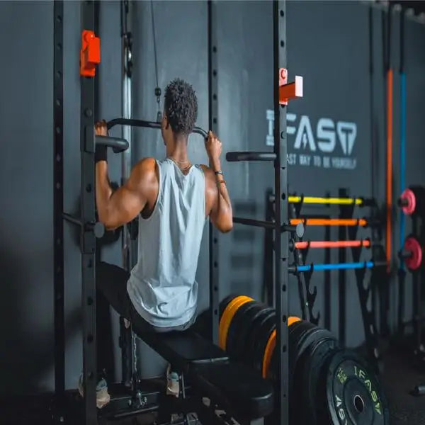 200lb Home Gym Sets Multi-functional Power Cage,Adjustable Pullup Squat Rack 1000Lbs,Capacity Comprehensive Fitness Barbell Rack