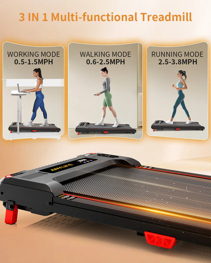 、2.5HP 2-in-1 Under Desk Walking Pad Treadmill