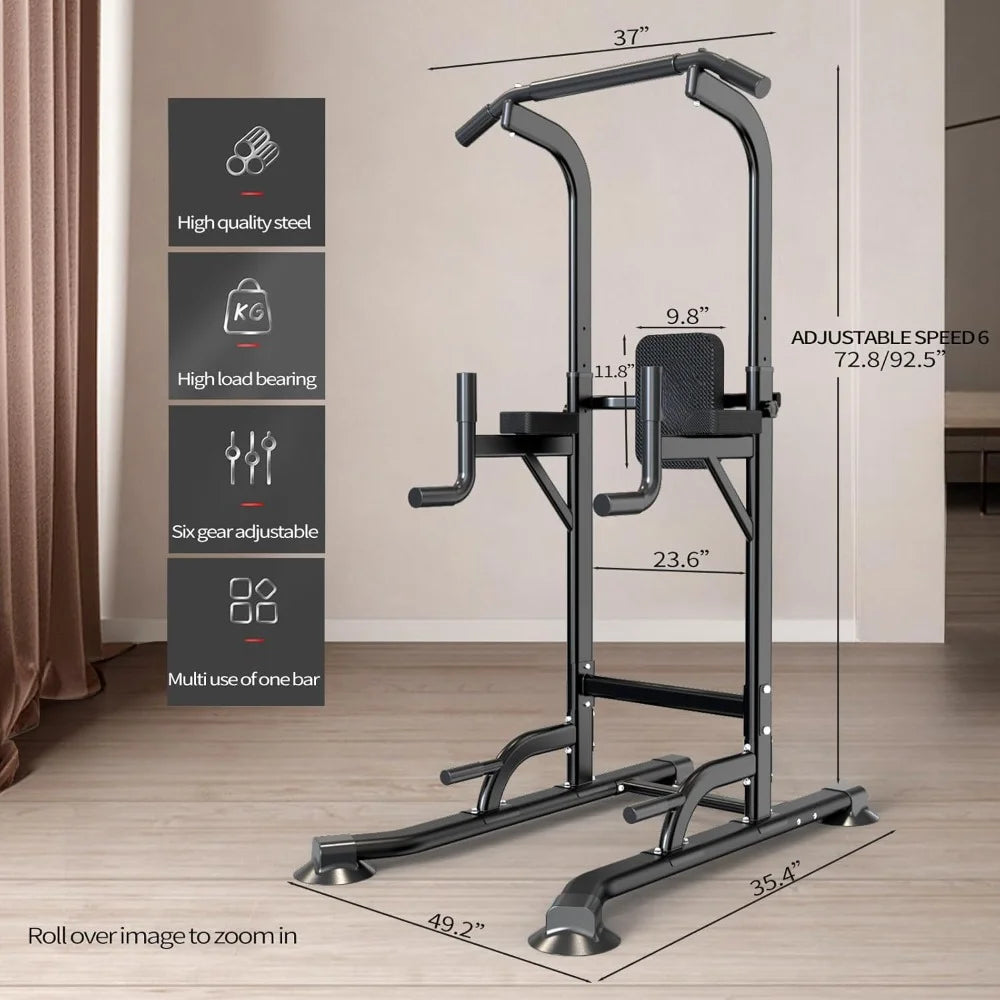 Adjustable Height Pull Up & Dip Station