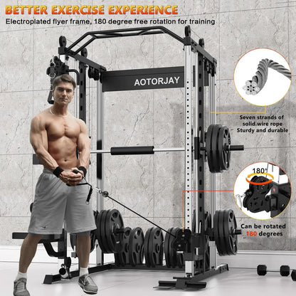 Training Squat Rack with Smith Bar