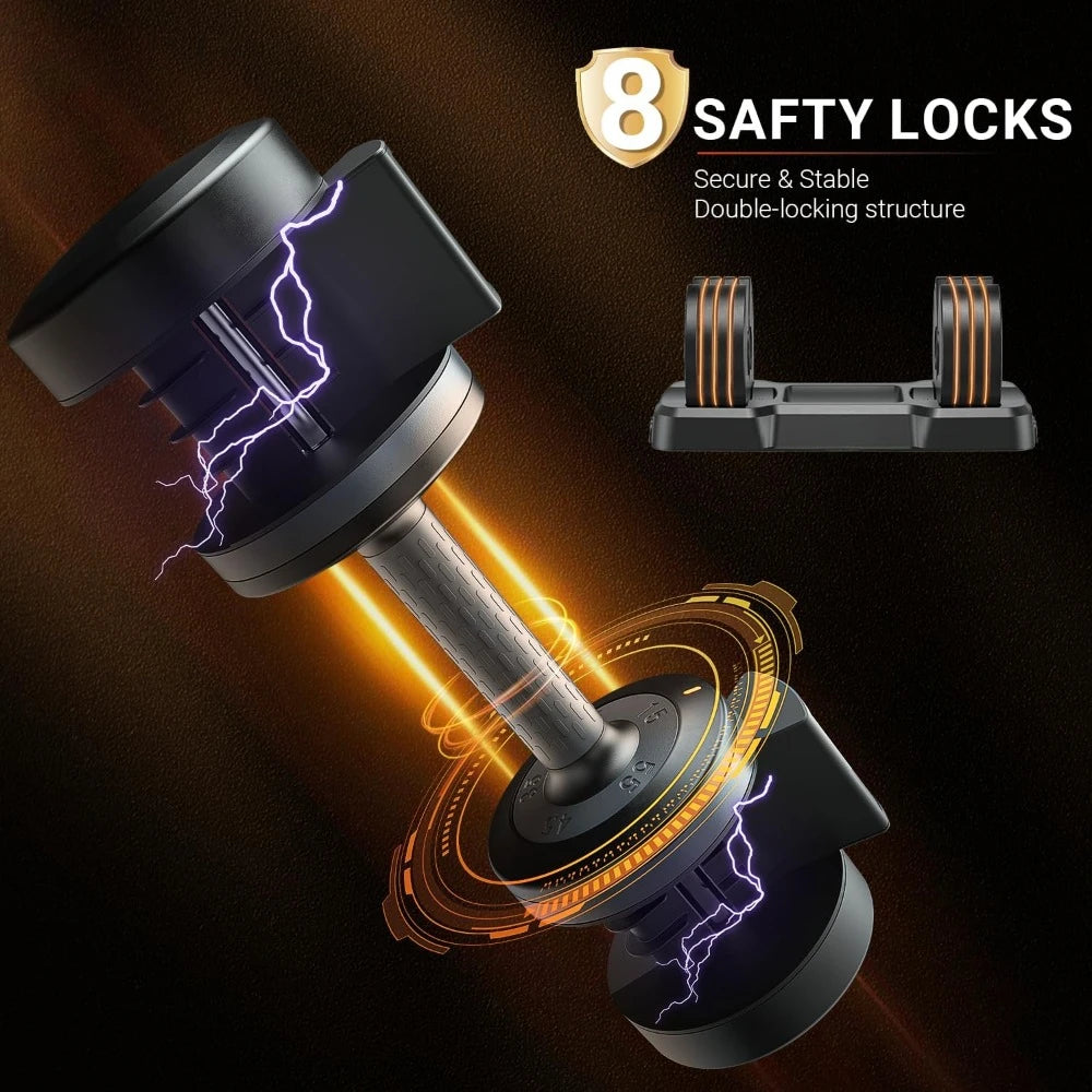 Anti-Slip Adjustable Dumbbell Set