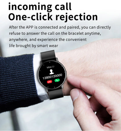LIGE Smart Watch Men Women Full Touch Screen Sport Fitness Watch, Waterproof, Bluetooth Call For Android IOS Smartwatches
