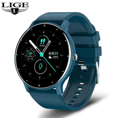 LIGE Smart Watch Men Women Full Touch Screen Sport Fitness Watch, Waterproof, Bluetooth Call For Android IOS Smartwatches