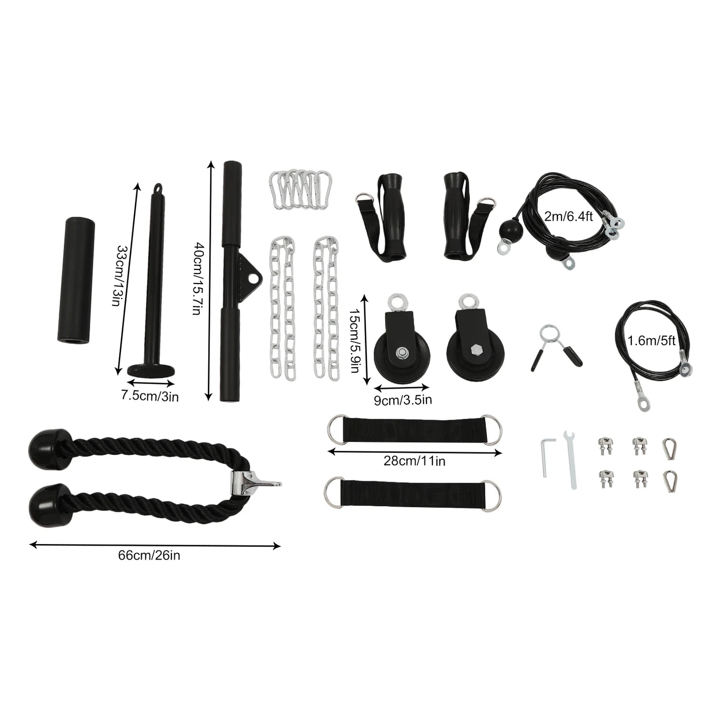 Cable Weight Pulley System, Home Gym Equipment, Fitness Pulley Cable System