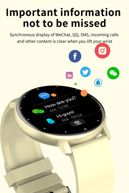 LIGE Smart Watch Men Women Full Touch Screen Sport Fitness Watch, Waterproof, Bluetooth Call For Android IOS Smartwatches
