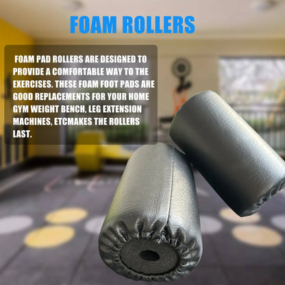 High Density Foam Roller Replacement Foam Foot Pads for Home Gym Exercise Machines Equipments, Weight Bench Curl Attachment