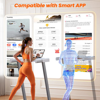 4in1 Treadmills for Home with Incline Foldable Handles Treadmill