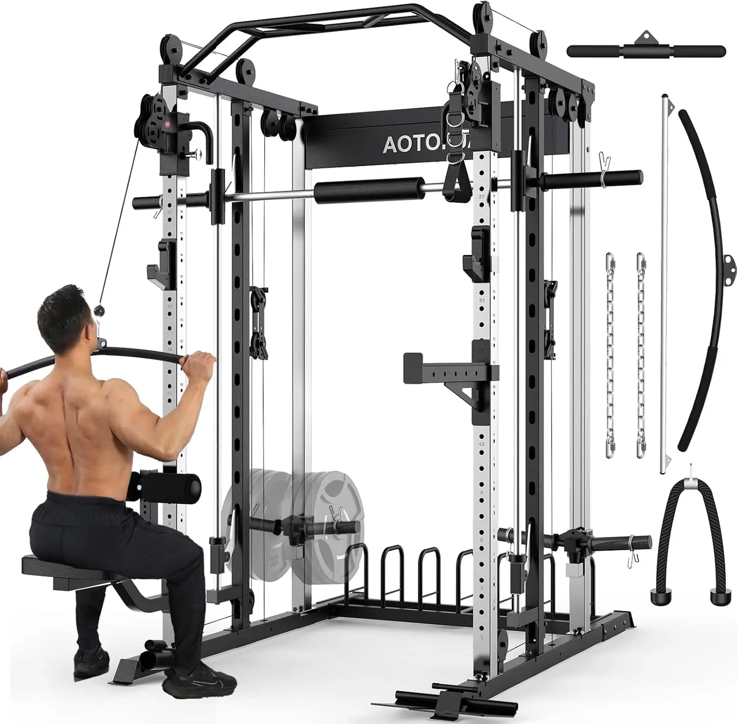 Training Squat Rack with Smith Bar