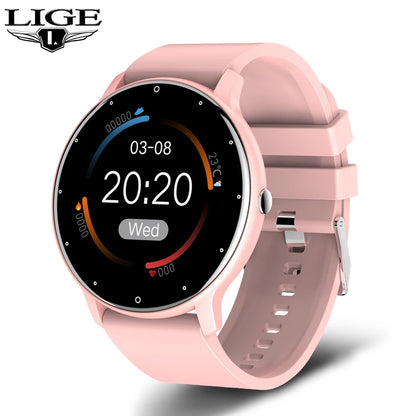LIGE Smart Watch Men Women Full Touch Screen Sport Fitness Watch, Waterproof, Bluetooth Call For Android IOS Smartwatches