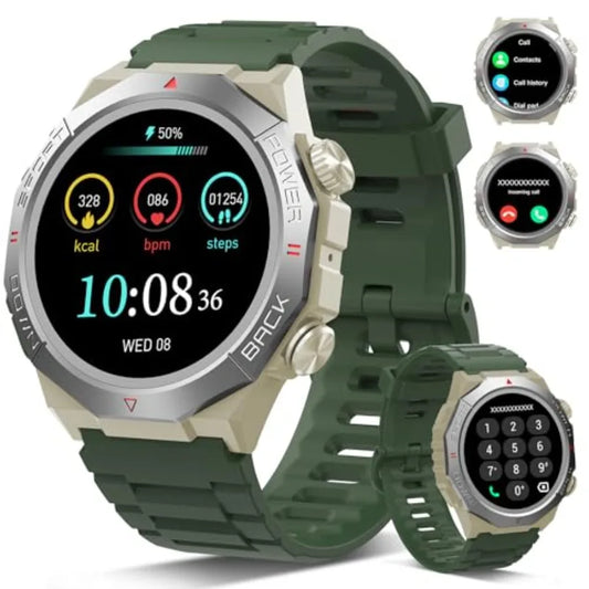 Military Smart Watches for Men Answer Make Calls 1.39 HD Fitness Watch