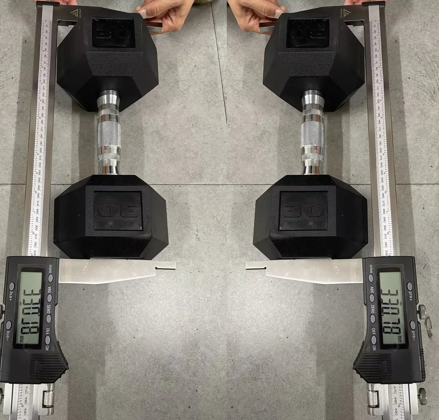 Rubber Hex Dumbbell Hand Weight, 30-75LB