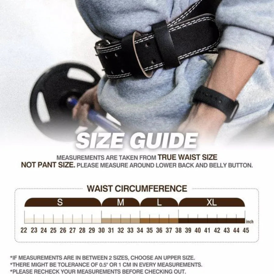 Weight Lifting Belt Leather Weight Lifting Belt for Men and Women with 4 inch Padded Lumbar Support Belt for Weightlifting Dead