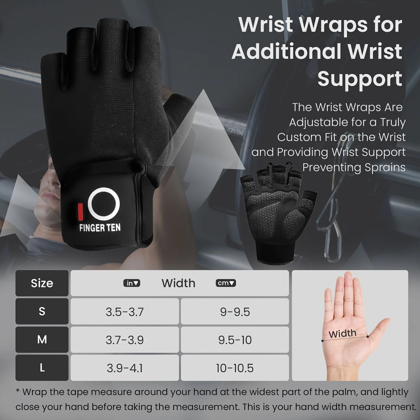 Workout Gloves Full Finger Touchscreen for Men Women with Padding Wrist Support