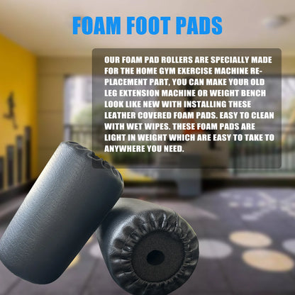 High Density Foam Roller Replacement Foam Foot Pads for Home Gym Exercise Machines Equipments, Weight Bench Curl Attachment