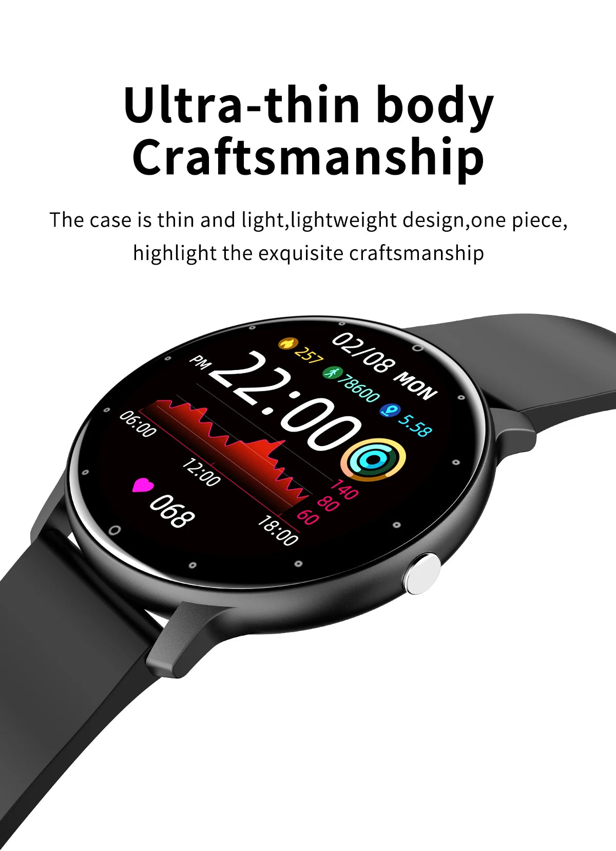 LIGE Smart Watch Men Women Full Touch Screen Sport Fitness Watch, Waterproof, Bluetooth Call For Android IOS Smartwatches