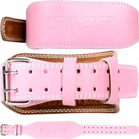 Weight Lifting Belt Leather Weight Lifting Belt for Men and Women with 4 inch Padded Lumbar Support Belt for Weightlifting Dead