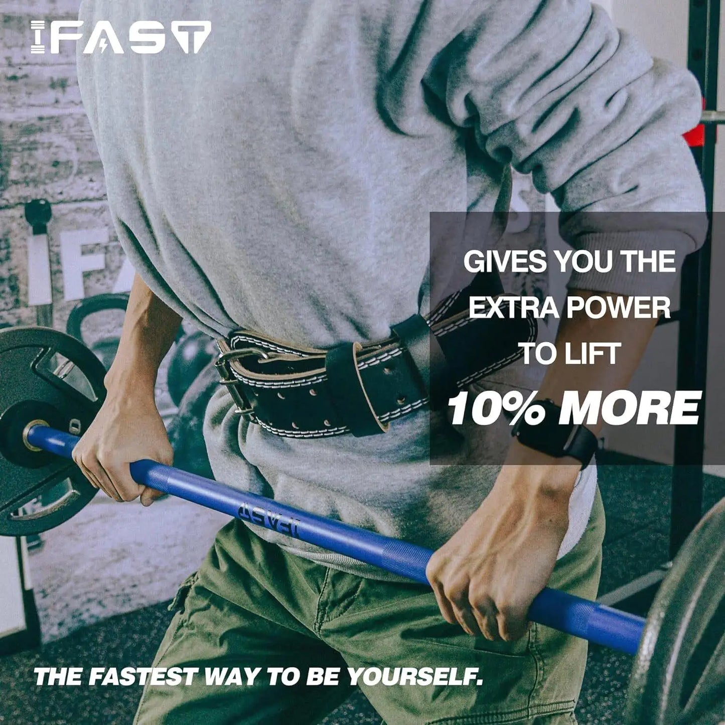 Premium Leather Weight Lifting Belt with 4-Inch Padded Lumbar Support for men & Women