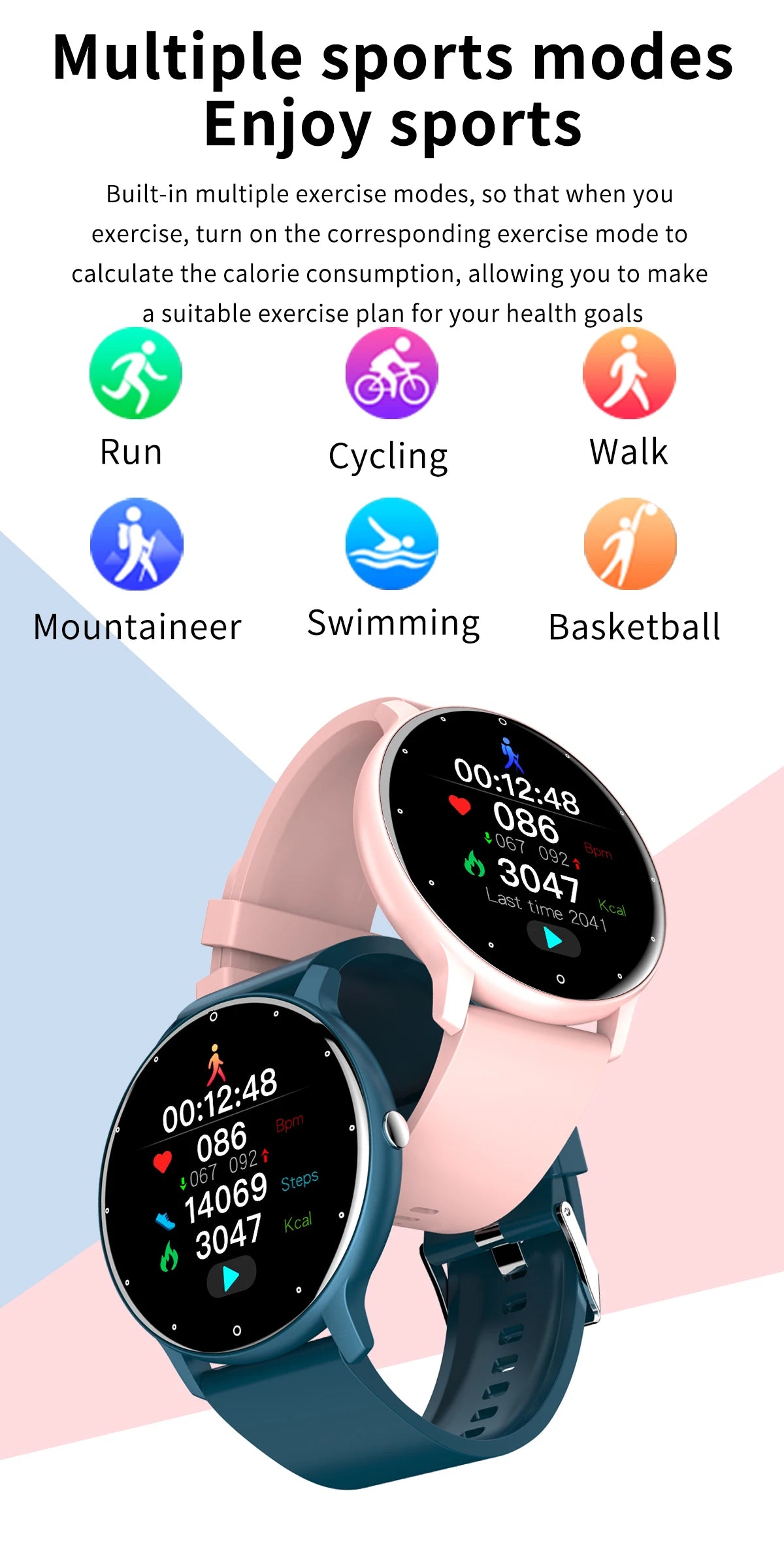 LIGE Smart Watch Men Women Full Touch Screen Sport Fitness Watch, Waterproof, Bluetooth Call For Android IOS Smartwatches
