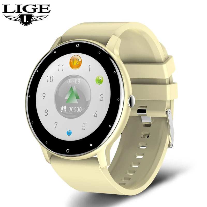 LIGE Smart Watch Men Women Full Touch Screen Sport Fitness Watch, Waterproof, Bluetooth Call For Android IOS Smartwatches
