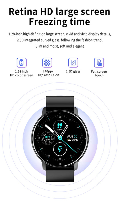 LIGE Smart Watch Men Women Full Touch Screen Sport Fitness Watch, Waterproof, Bluetooth Call For Android IOS Smartwatches