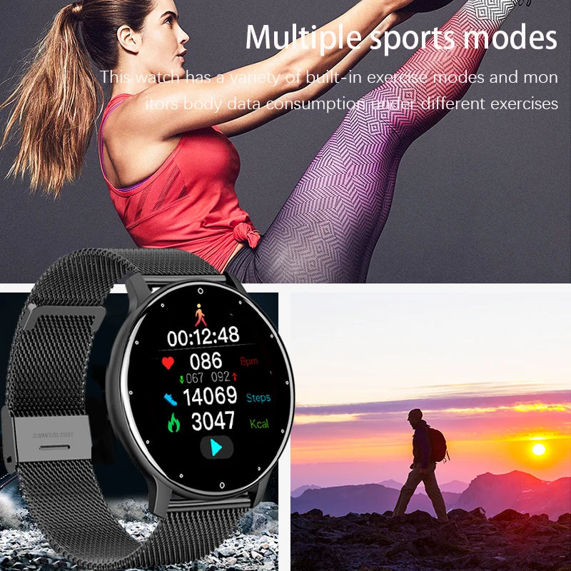 LIGE Smart Watch Men Women Full Touch Screen Sport Fitness Watch, Waterproof, Bluetooth Call For Android IOS Smartwatches