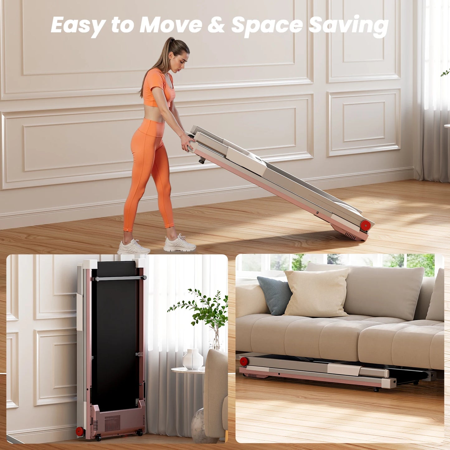4in1 Treadmills for Home with Incline Foldable Handles Treadmill