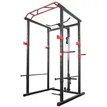200lb Home Gym Sets Multi-functional Power Cage,Adjustable Pullup Squat Rack 1000Lbs,Capacity Comprehensive Fitness Barbell Rack