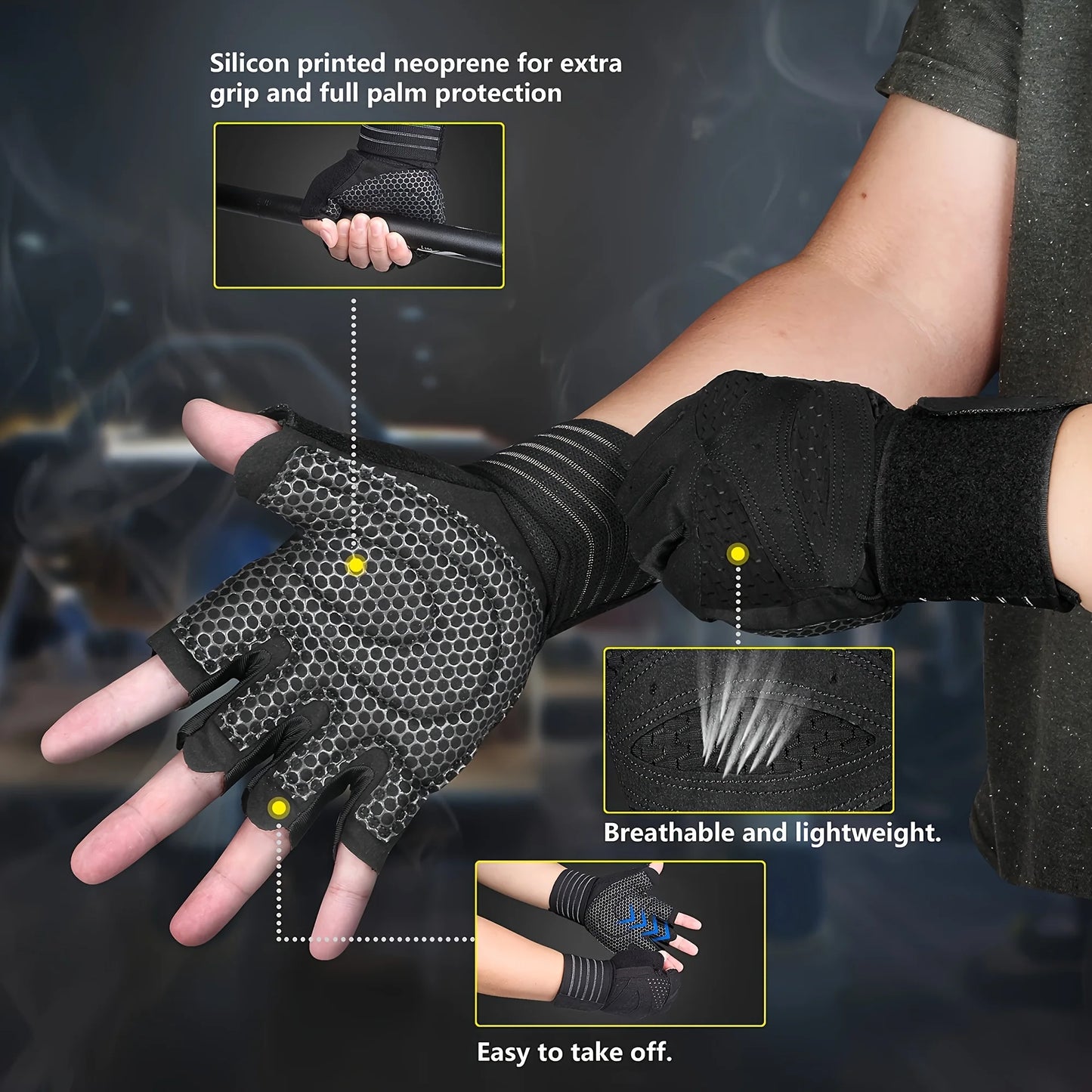 Weight Lifting Gloves with Wrist Support