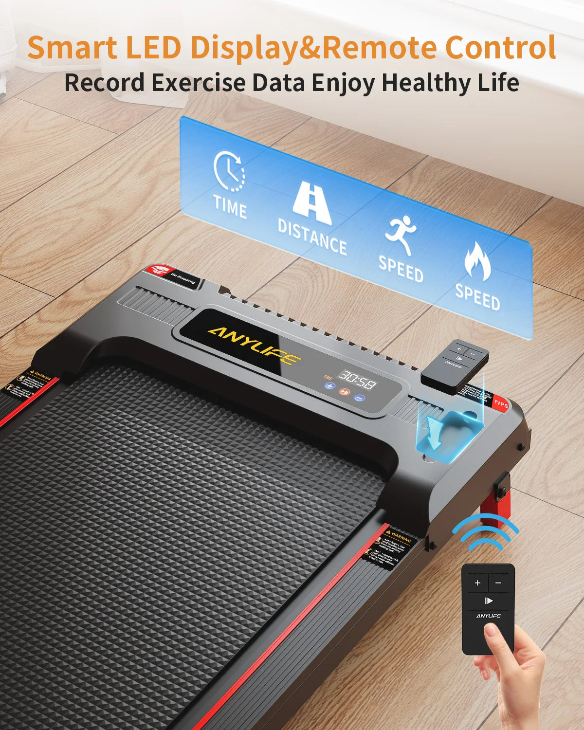 、2.5HP 2-in-1 Under Desk Walking Pad Treadmill