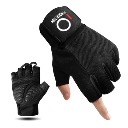 Workout Gloves Full Finger Touchscreen for Men Women with Padding Wrist Support