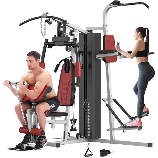 Multifunctional Workout Station with Pulley System