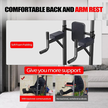 Adjustable Height Pull Up & Dip Station