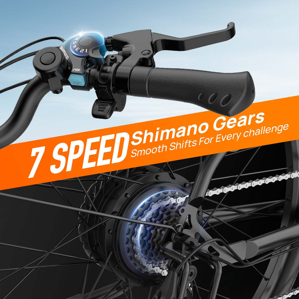 URLIFE E26 26" Step Through Electric Bike 750W Peak Motor 48V 10.4Ah Battery (US edition)